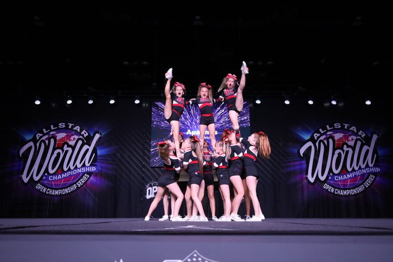Sky Athletics team on the Allstar World Championship stage